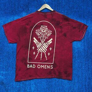 Bad Omens Testament Skeleton Bouquet Metal Band Tie Dye XL